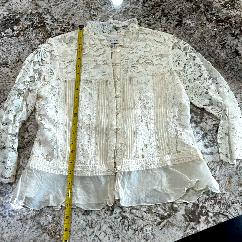 Coldwater creek lacy blouse